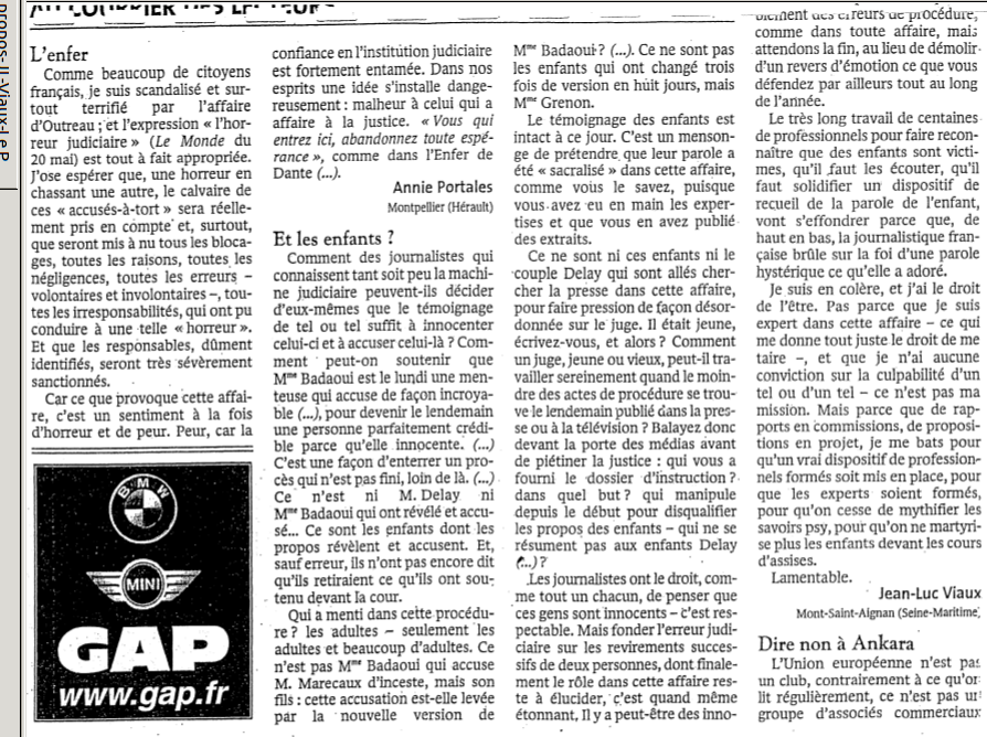 coupure Le Monde 25/05/04